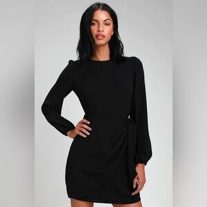 Lulu's Chic Black Long Sleeve Dress
